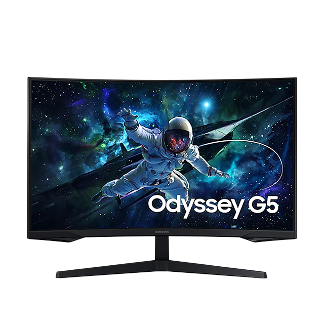 Monitor Samsung Odyssey G5, 32", Curvo 1000R, QHD 2560×1440, 165Hz, 1ms, FreeSync, Panel VA – LS32CG552ELXZX
