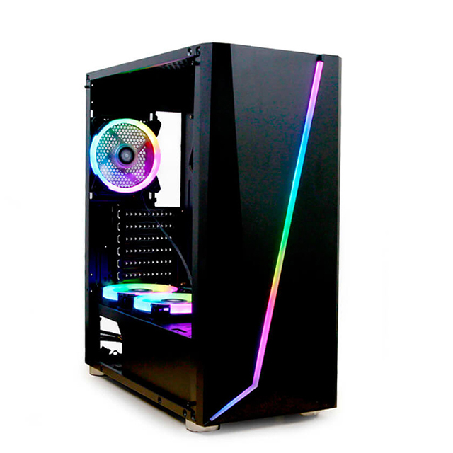 Gabinete Yeyian Armageddon 2200, Cristal Templado, 3 ventiladores RGB - YGA-68809