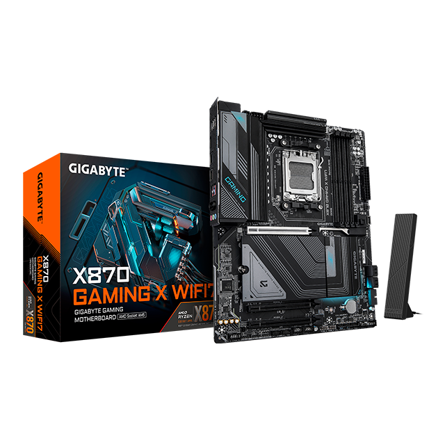 Tarjeta Madre Gigabyte X870 Gaming X WIFI7, AMD AM5, DDR5 8000MHz (OC), ATX, PCIe 5.0, USB4, Wi-Fi 7, Bluetooth 5.4 - X870 GAMING X WIFI7