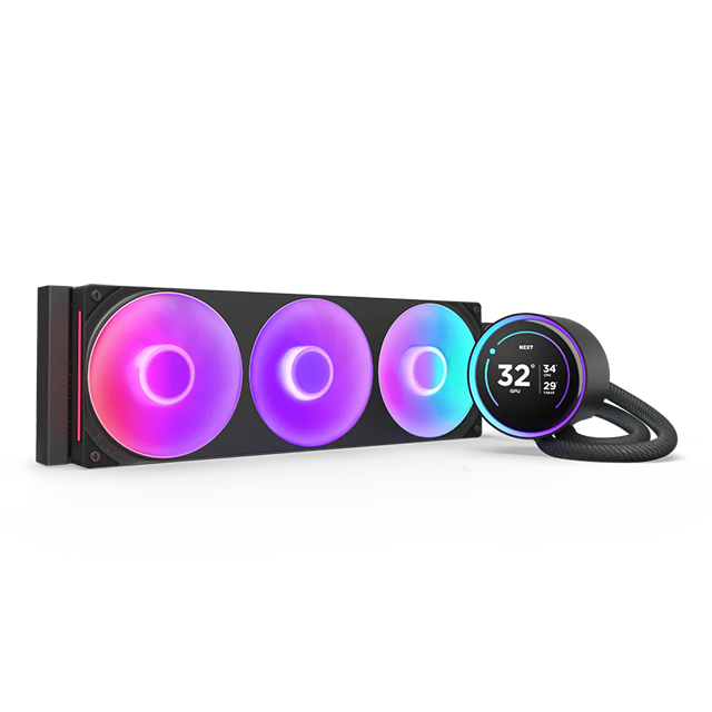 Enfriamiento Líquido NZXT Kraken Elite 360 RGB, 360mm, Pantalla LCD, Negro, Compatible Intel/AMD – RL-KR36E-B2