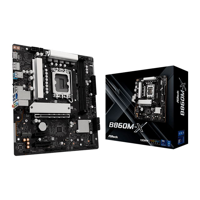 Tarjeta Madre ASRock B860M-X, Micro ATX, Socket LGA 1851, DDR5, Intel B860, PCIe 4.0 – B860M-X