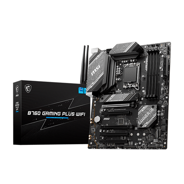 Tarjeta Madre MSI B760 Gaming Plus WIFI, Intel LGA 1700, DDR5, ATX, Wi-Fi 6E, Bluetooth 5.3 – B760 GAMING PLUS WIFI