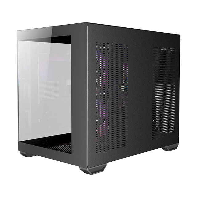 Gabinete Antec CX600M ARGB, Mini Tower Micro-ATX, Cristal Templado, Panel de Malla, 3 Ventiladores ARGB PWM, USB-C, sin Fuente, Negro – CX600M ARGB_B