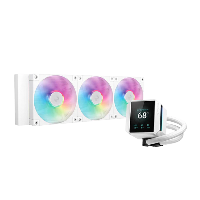 Enfriamiento Líquido DeepCool Mystique 360 WH ARGB, 360mm, ARGB, Pantalla LCD 2.83", Blanco - R-LX360-WHDSNMCP-G-1