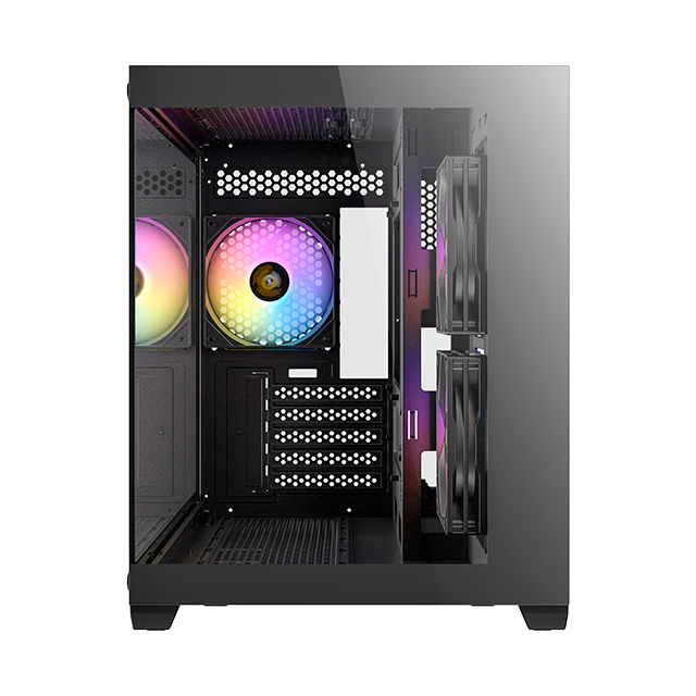 Gabinete Antec CX600M ARGB, Mini Tower Micro-ATX, Cristal Templado, Panel de Malla, 3 Ventiladores ARGB PWM, USB-C, sin Fuente, Negro – CX600M ARGB_B