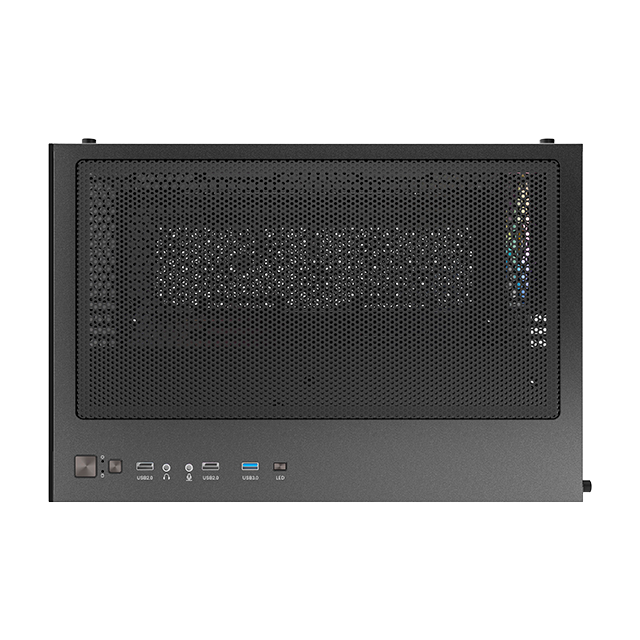 Gabinete Antec CX600M ARGB, Mini Tower Micro-ATX, Cristal Templado, Panel de Malla, 3 Ventiladores ARGB PWM, USB-C, sin Fuente, Negro – CX600M ARGB_B