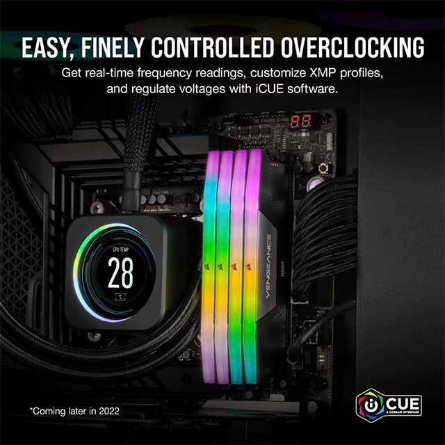 Memoria RAM Corsair Vengeance RGB 48 GB (2×24 GB), DDR5, 7000 MHz CL40 Negra – CMH48GX5M2B7000C40