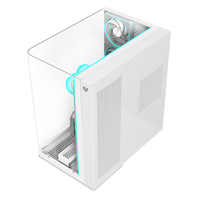 Gabinete Gamer Balam Rush Tank Expert Curve 7800 – Media Torre ATX, Cristal Templado Curvo, USB-C ARGB Blanco – BR-941563