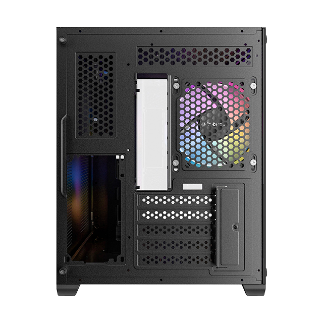 Gabinete Antec CX600M ARGB, Mini Tower Micro-ATX, Cristal Templado, Panel de Malla, 3 Ventiladores ARGB PWM, USB-C, sin Fuente, Negro – CX600M ARGB_B