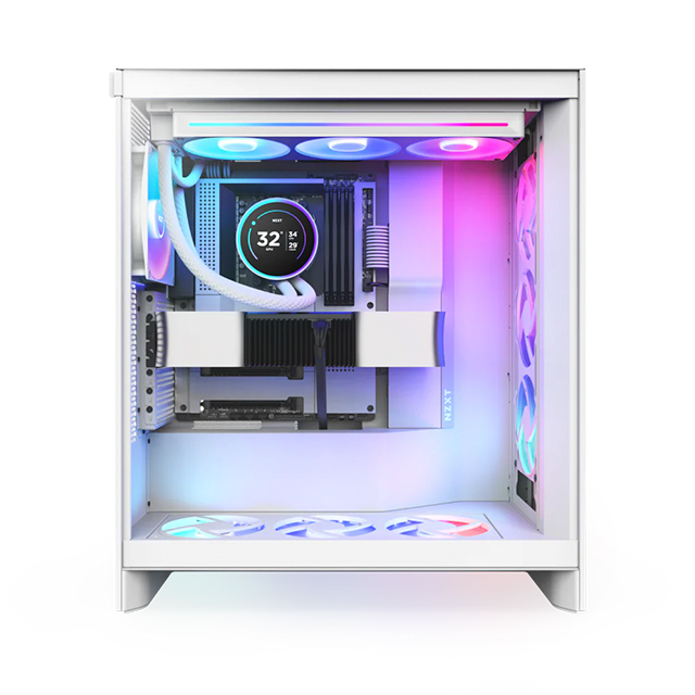 Enfriamiento Líquido NZXT Kraken Elite 360 RGB, 360 mm, Pantalla LCD, Blanco, Compatible Intel/AMD – RL-KR36E-W2