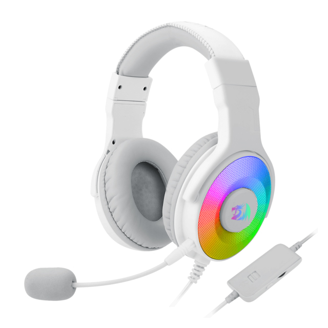 Diadema Gamer Redragon Pandora 2 White RGB, Alámbrico / 3.5mm / PC / Nintendo Switch / Xbox / PS5 - H350W-RGB-1