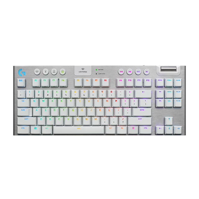 Teclado Mecánico Logitech G915 TKL Blanco, GL Tactile, Lightsync RGB, Lightspeed, Bluetooth - 920-009660