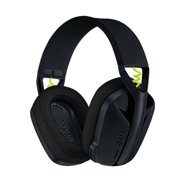 Diadema Logitech G435 Black and Neon Yellow Lightspeed, Inalámbrico, Bluetooth / USB / PC / PS4 / PS5 - 981-001049