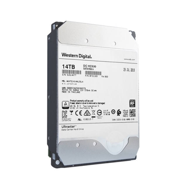 Disco Duro Western Digital Ultra Star DC HC530 14TB SATA 3.5", HDD, WUH721414ALE604