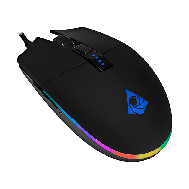 Mouse Gamer Munfrost Triton Black, Alámbrico, 12,000 DPI, 6 Botones Progamables, Pixart 3360 óptico