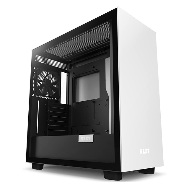 Gabinete NZXT H7 Blanco/Negro, E-ATX, Cristal Templado, 2 Ventiladores, Soporte GPU Vertical - CM-H71BG-01