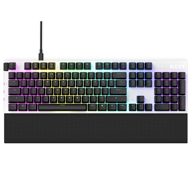 Teclado Mecánico Modular NZXT Function Blanco, Switches Gateron Red, RGB, Hot Swap, USB C, Ingles - KB-1FSUS-WR