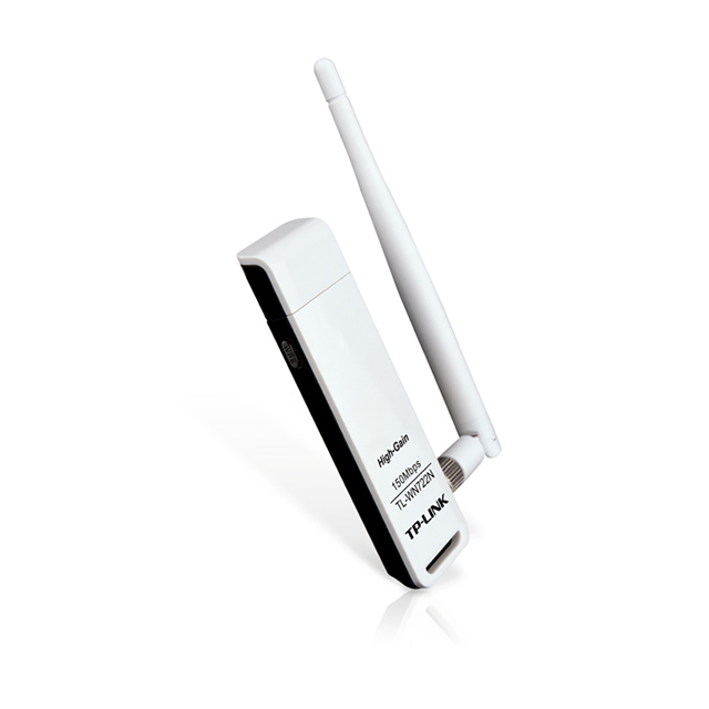 Tarjeta de Red USB Inalámbrica de alta potencia TP-Link TL-WN722N | 150Mbps | 2.4Ghz - MW150US