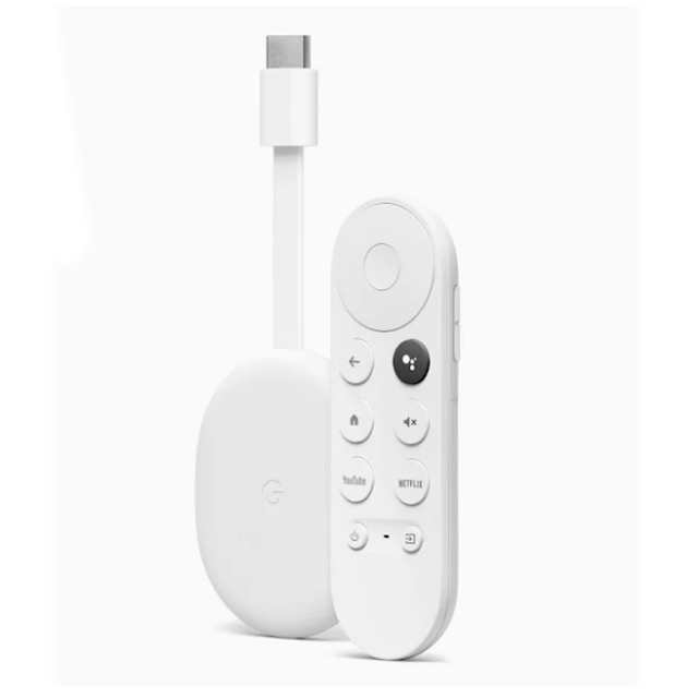 Google Chromecast con Google TV | Dispisitivo de Streaming Full HD | Asistente de voz | Blanco - ACCGOO060 