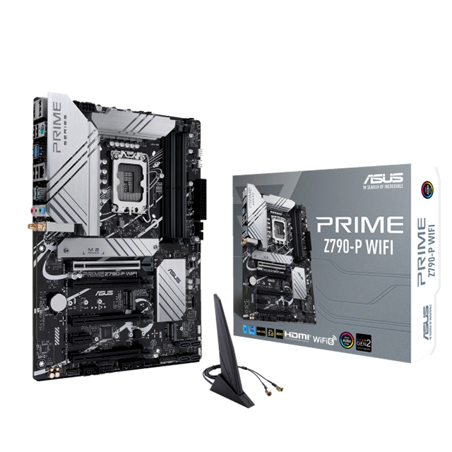 Tarjeta Madre Asus Prime Z790-P WIFI, ATX, 12th y 13th Gen Intel, LGA1700, DDR5 7200Mhz OC, x3 M.2, Aura Sync, Wi-Fi 6E, Bluetooth 5.2