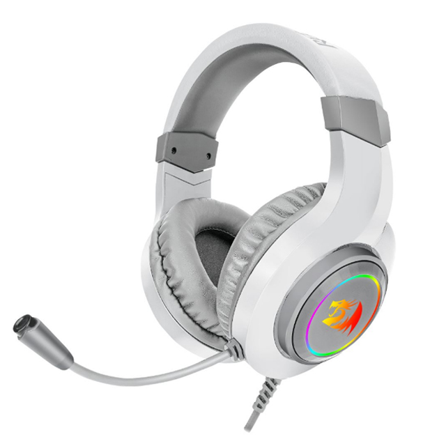 Diadema Gamer Redragon Hylas Blanco H260-RGB-W / 3.5mm + USB / PC /