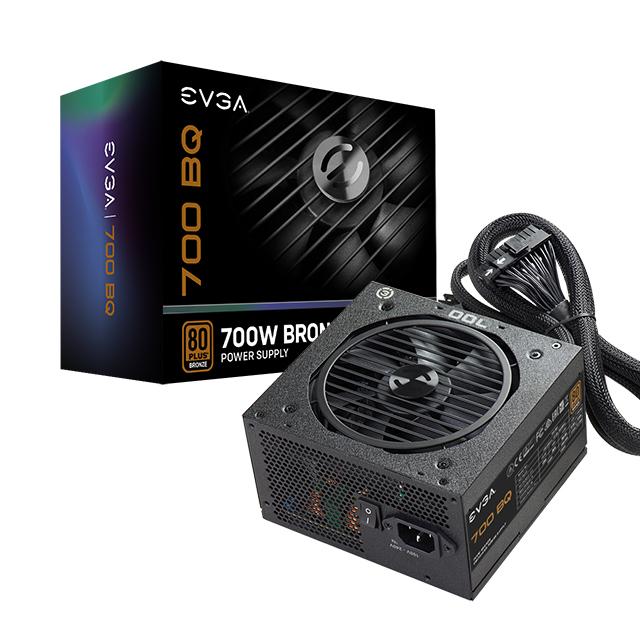 Fuente de Poder EVGA 700 BQ, 80 Plus Bronze 700W, Semi Modular - 110-BQ-0700-V1