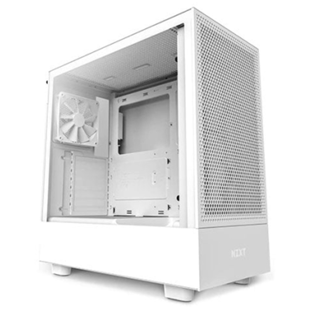 Gabinete NZXT H5 Flow Blanco, ATX, Cristal Templado, 2 Ventiladores F Quiet 120mm - CC-H51FW-01