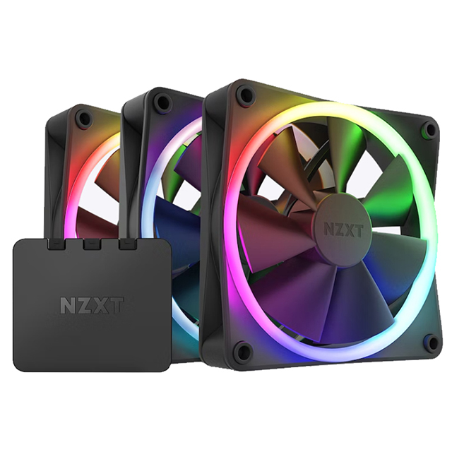 Ventiladores NZXT F120 RGB - Kit de 3 Ventiladores 120mm Negros - RF-R12TF-B1