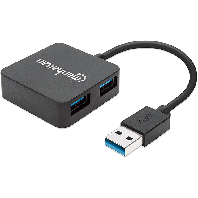 Adaptador Hub Manhattan USB 3.0 de Super Velocidad con 4 puertos - 162296