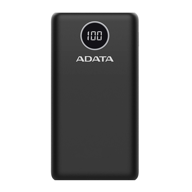 Power Bank Adata P20000QCD Negro | 20000 mAh | Carga rapida | Hasta 3 dispositivos a la vez - AP20000QCD-DGT-CBK