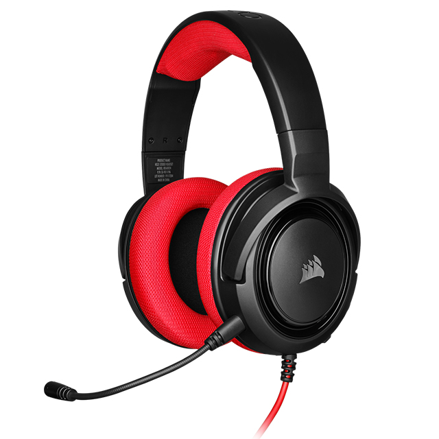 Diadema Corsair HS35 Rojo, Alámbrico, 3.5mm, PC, PS4, Xbox One, Switch, Mobile Devices, Stereo - CA-9011198-EU