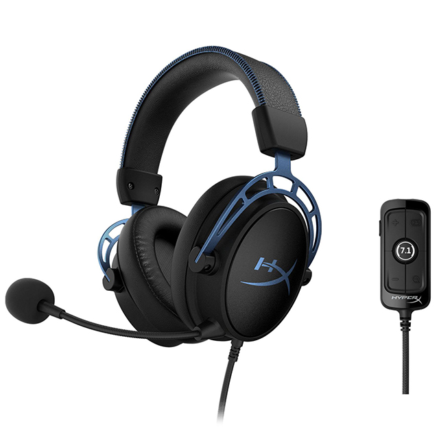 Diadema HyperX Cloud Alpha S Azul, Alámbrico, USB, 3.5mm, PC, PS4, Stereo, 7.1 Surround - HX-HSCAS-BL/WW