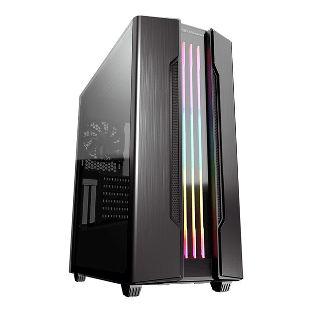 Gabinete Cougar Gemini S Iron Gray (2020) ARGB, Soporte GPU Vertical, Cristal Templado, 1 Ventilador, E-ATX - 385BMBP.0001