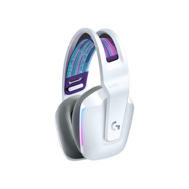 Diadema Logitech G733 Lightspeed Inalámbrico Blanco, RGB Lightsync, USB, PC, PS4, 7.1 Surround - 981-000882