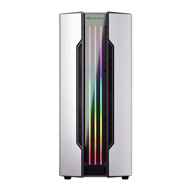 Gabinete Cougar Gemini S Silver (2020) ARGB, Soporte GPU Vertical, Cristal Templado, E-ATX, 385BMB0.0002