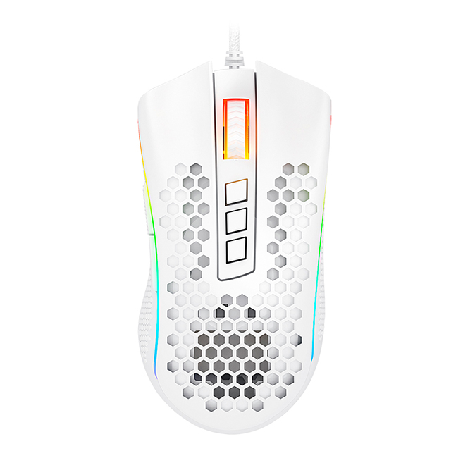 Mouse Gamer Redragon Storm Elite White M988W-RGB, Alámbrico, 16,000 DPI, 8 Botones Progamables, Pixart 3389 óptico