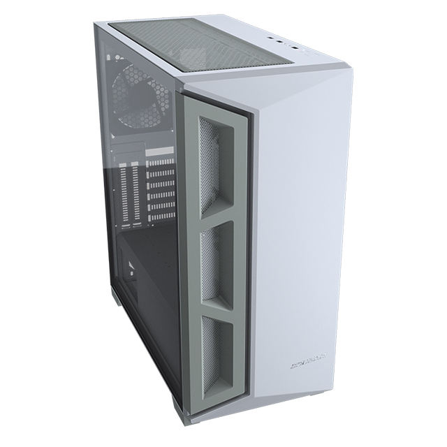 Gabinete Cougar Darkblader X5 (White), E-ATX, Cristal Templado, Blanco Translucido, 1 Ventilador - CGR-5UM3W-X5