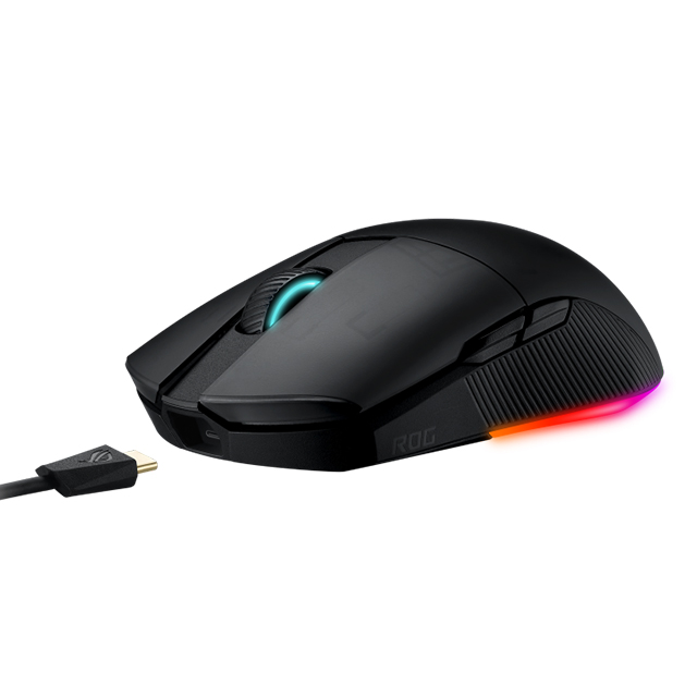 Mouse Asus ROG Pugio ll Wireless, Inalámbrico, 16000 DPI, 7 Botones, Aura Sync, RGB, PMW3335