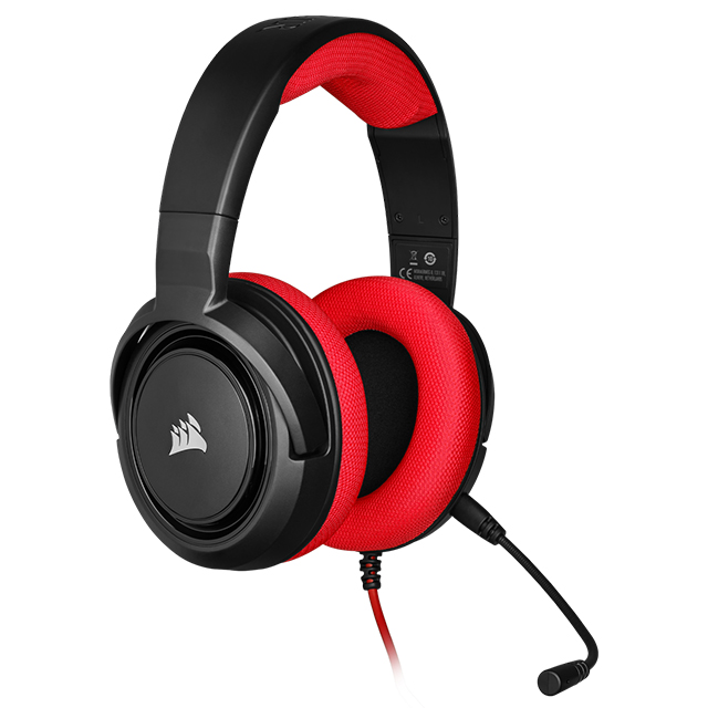 Diadema Corsair HS35 Rojo, Alámbrico, 3.5mm, PC, PS4, Xbox One, Switch, Mobile Devices, Stereo - CA-9011198-EU