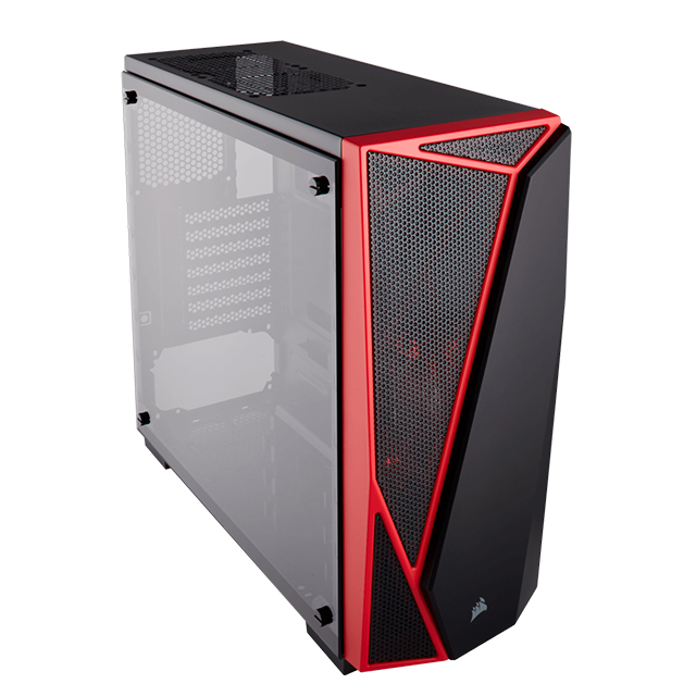 Gabinete Corsair Carbide Series Spec-04 Negro/Rojo, Cristal Templado, 1 Ventilador, ATX - CC-9011117-WW