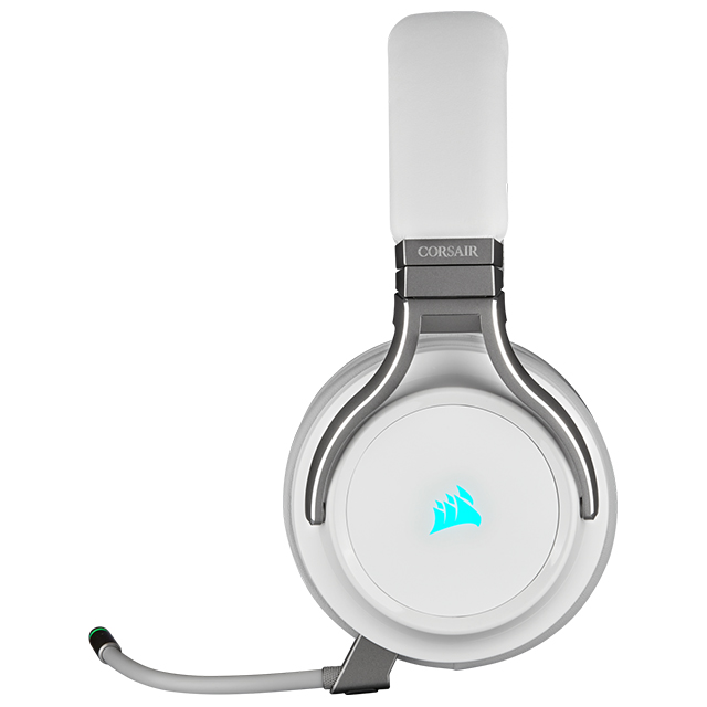 Diadema Corsair Virtuoso Blanco Wireless RGB, Inalámbrico, 7.1 Surround / USB / USB-C / 3.5mm / PC / Nintendo Switch / Xbox / PS5 - CA-9011186-NA