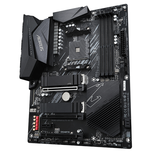 Tarjeta Madre Gigabyte B550 Aorus Elite AX V2, ATX, AM4, DDR4 4400Mhz OC, Dual M.2, Wi-Fi 6, Bluetooth 5, RGB Fusion 2.0