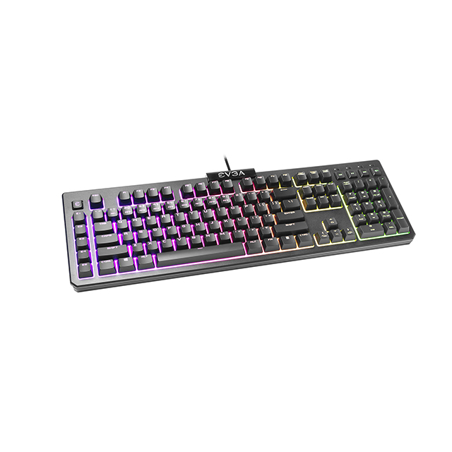 Teclado de Membrana EVGA Z12 RGB Gaming, Macros programables, Resistente al agua, Ingles - 834-W0-12US-KR