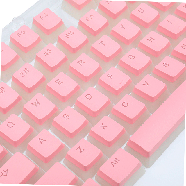 Gaming Keycaps Para Teclado Mecanico Redragon Scarab A130 Pink, 105 Teclas, Translucidas