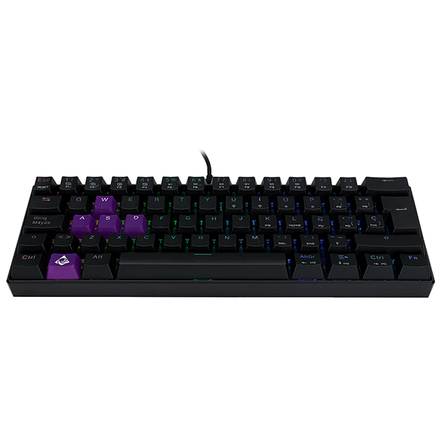 Teclado Gamer Mecanico 60% Munfrost Dark Moon Black, Switches Gateron Red, Alambrico, Iluminacion ARGB, Español