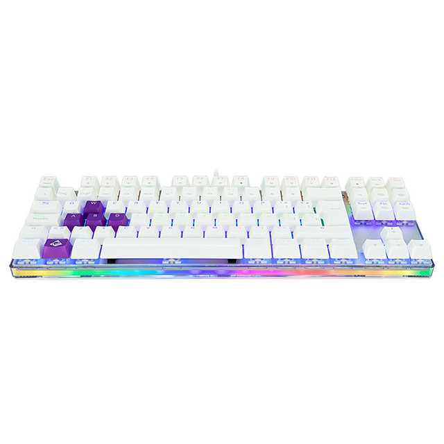 Teclado Gamer Mecanico Munfrost Deimos White, Switches Gateron Blue, Formato TKL, Alambrico, Iluminacion ARGB, Español