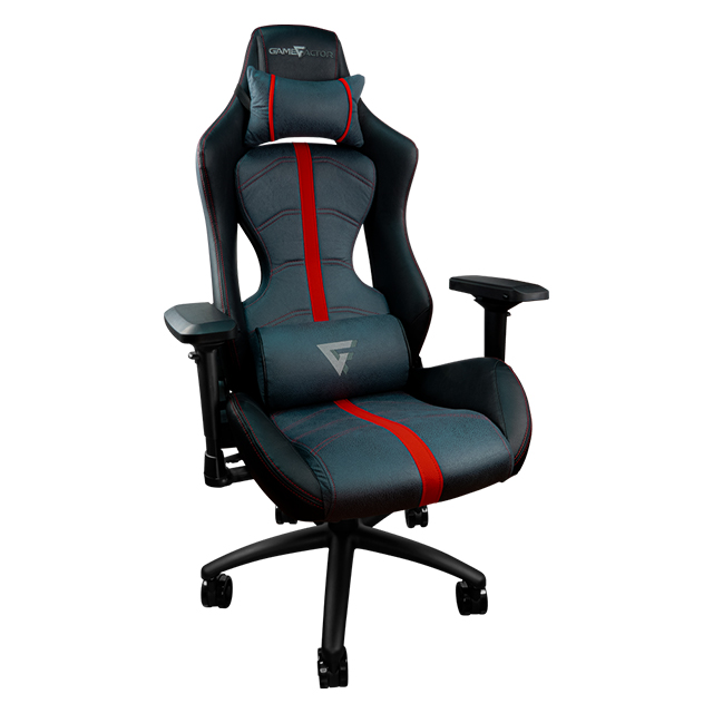 Silla Gamer GameFactor CGC650, Negro/Rojo, Reclinable, 4D, 150Kg - CGC650-RD