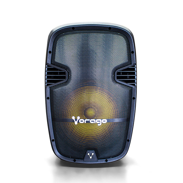 Bocina Karaoke Vorago KSP-500 | 2 Microfonos inalámbricos | Tripie | USB | SD | 3.5mm | Bluetooth | Bafle