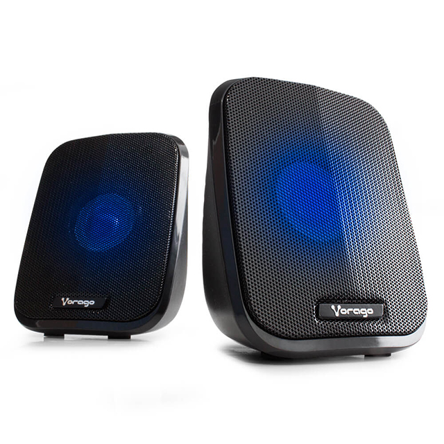 Bocinas Vorago SPK-107 | 3.5mm | USB 2.0 | Iluminacion LED