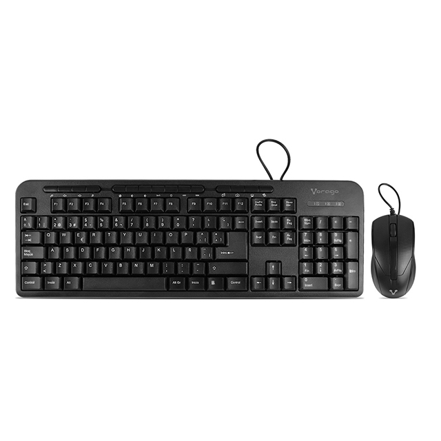 Combo de Teclado y Mouse Vorago, USB, 15 Teclas multimedia, Español - KM-107